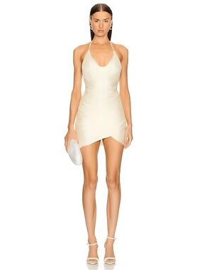 Michael Costello x Revolve Skylar Mini Dress in Ivory Sz XS
